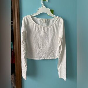 Forever 21 white long sleeve crop top